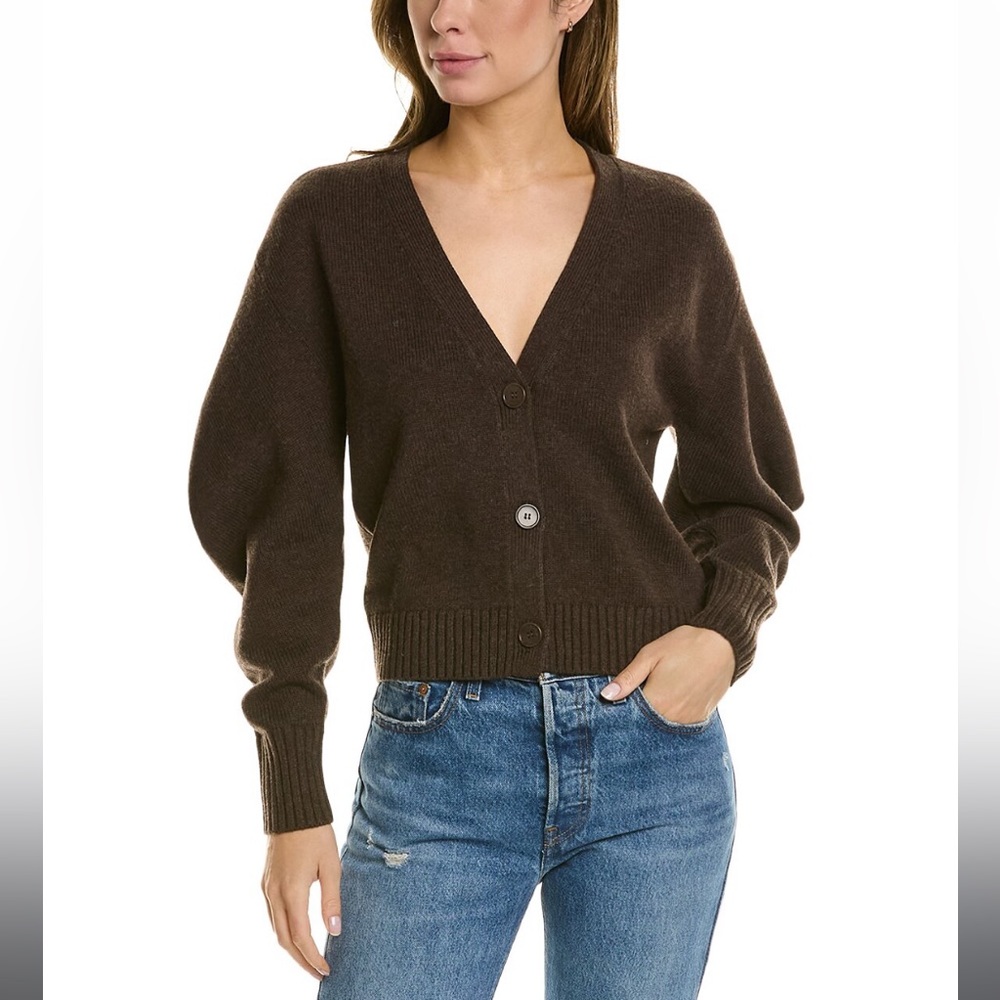 NWT 7 For All Mankind Button Front Wool-Blend Cardigan